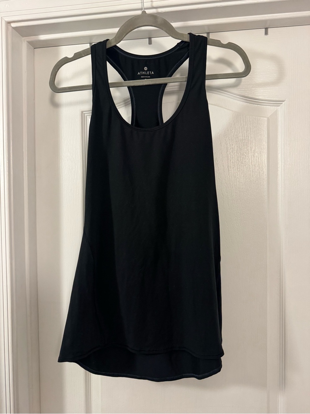 Athleta Black Scoop Neck Racerback Tank - Picture 1 of 7